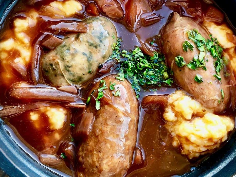 Diots de Savoie au vin blanc. Recette traditionnelle de Haute-Savoie